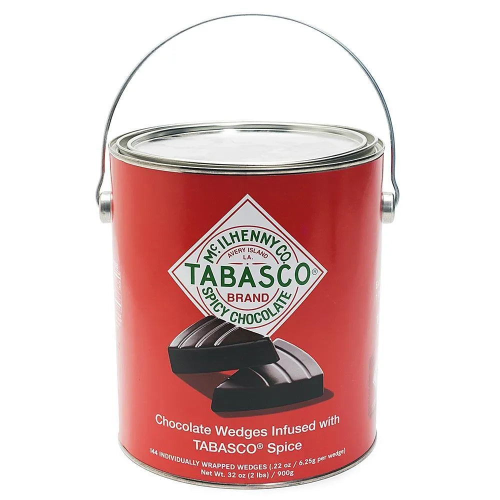 Tabasco Spicy Dark Chocolate Wedges: 144-Piece Paint Can