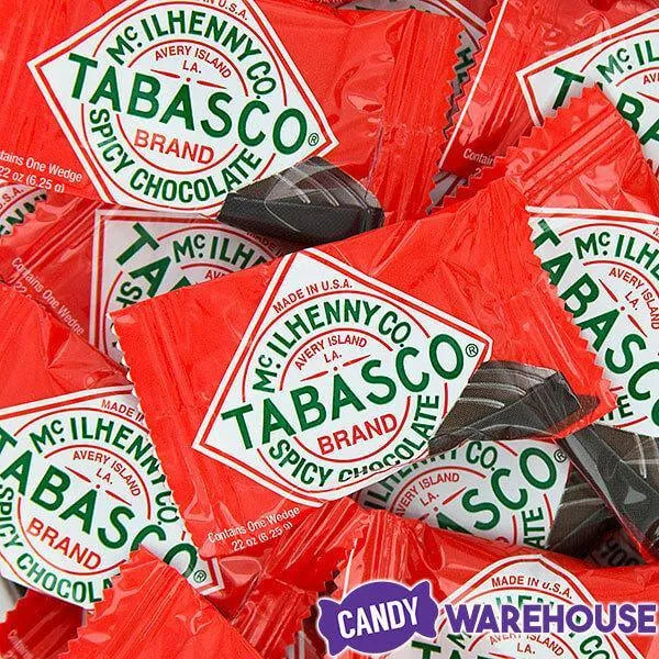 Tabasco Spicy Dark Chocolate Wedges: 144-Piece Paint Can