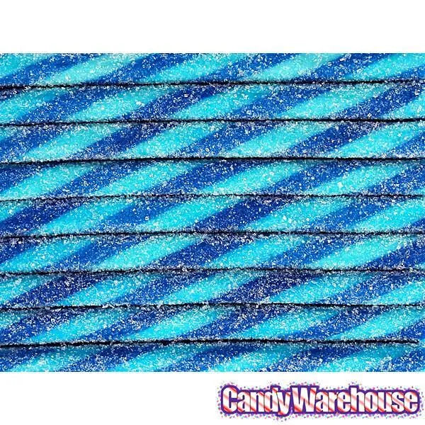 Tangy Zangy Twist Sticks Candy Packs - Sour Blue Raspberry: 12-Piece Box