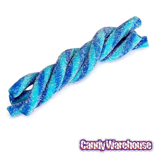 Tangy Zangy Twist Sticks Candy Packs - Sour Blue Raspberry: 12-Piece Box