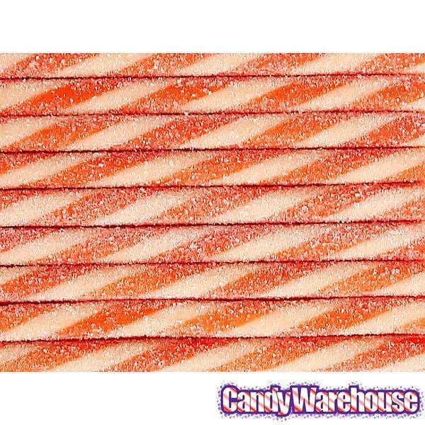 Tangy Zangy Twist Sticks Candy Packs - Sour Peach: 12-Piece Box