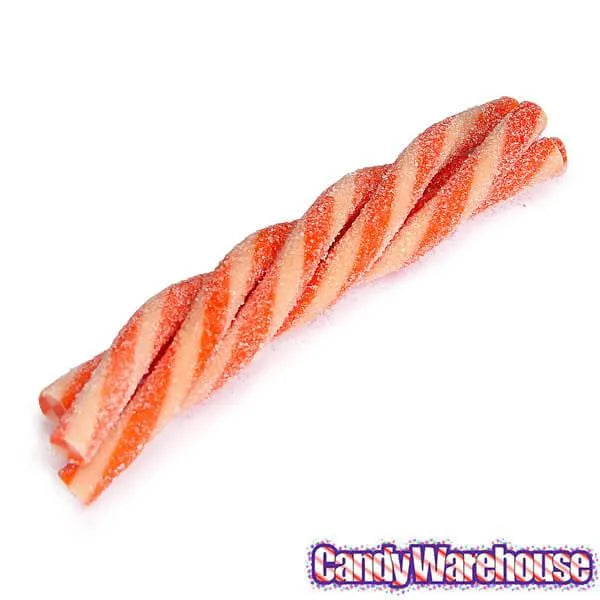 Tangy Zangy Twist Sticks Candy Packs - Sour Peach: 12-Piece Box