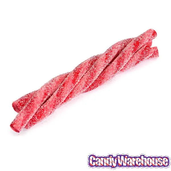 Tangy Zangy Twist Sticks Candy Packs - Sour Strawberry: 12-Piece Box