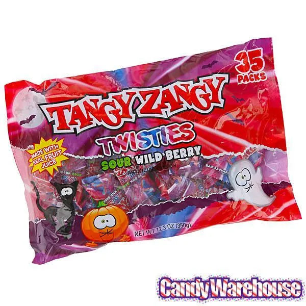 Tangy Zangy Twisties Candy Packs - Sour Wild Berry: 35-Piece Bag