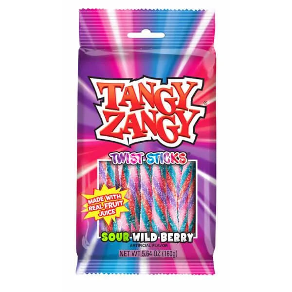 Tangy Zangy Twisties Candy Sour Wild Berry: 3LB Box