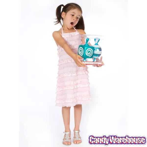 Teal Blue Large Candy Ornaments - 8 Inch: 2-Piece Box