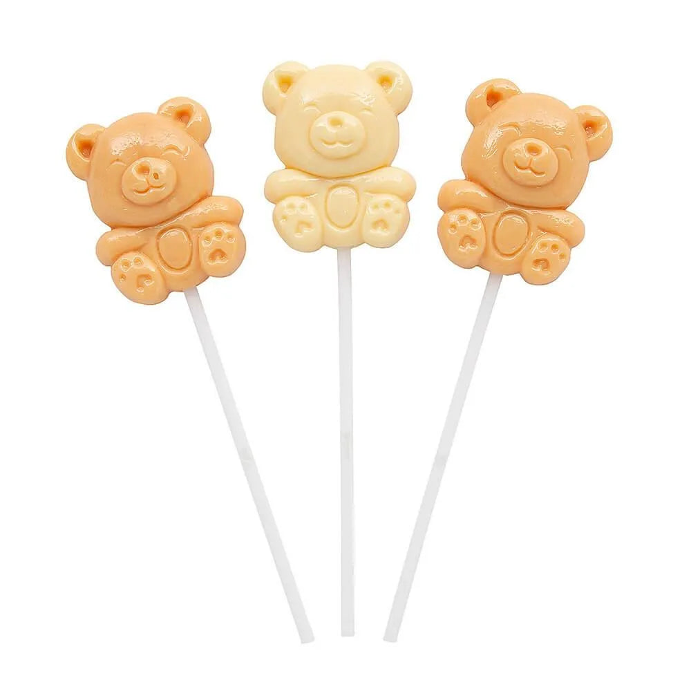 Teddy Bear Lollipops: 12-Piece Box