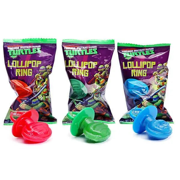 Teenage Mutant Ninja Turtles Lollipop Candy Rings: 24-Piece Display