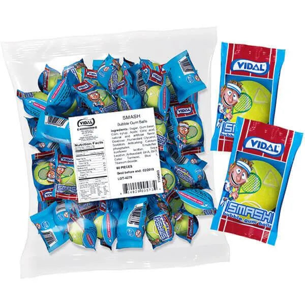 Tennis Balls Sour Bubblegum - Wrapped: 60-Piece Bag