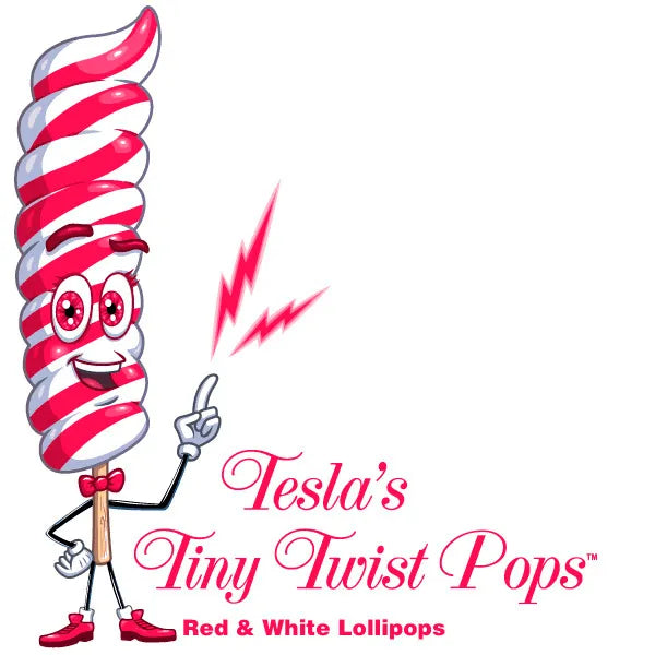 Tesla's Tiny Twist Pops - Cherry: 48-Piece Jar