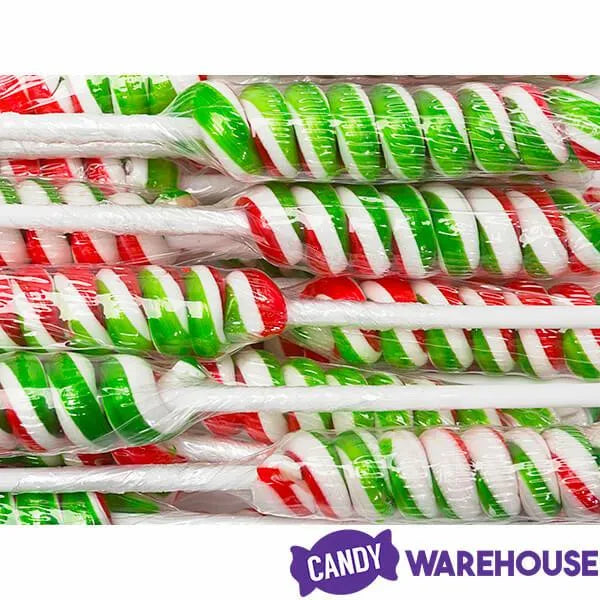 Tesla's Tiny Twist Pops - Christmas Peppermint: 48-Piece Jar