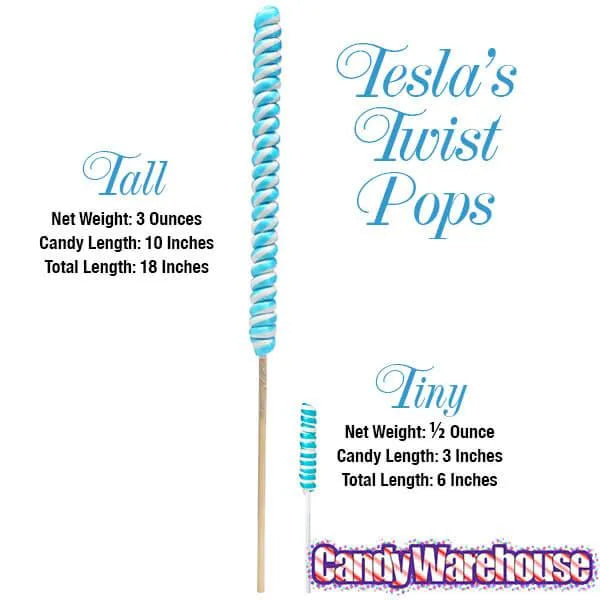 Tesla's Tiny Twist Pops - Lemon: 48-Piece Jar