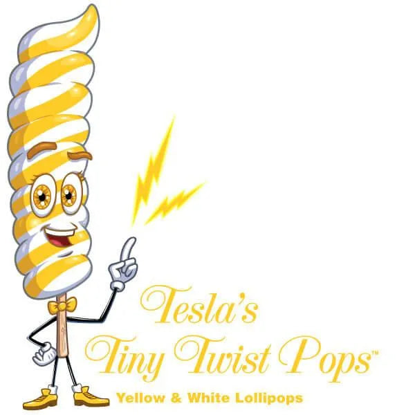 Tesla's Tiny Twist Pops - Lemon: 48-Piece Jar