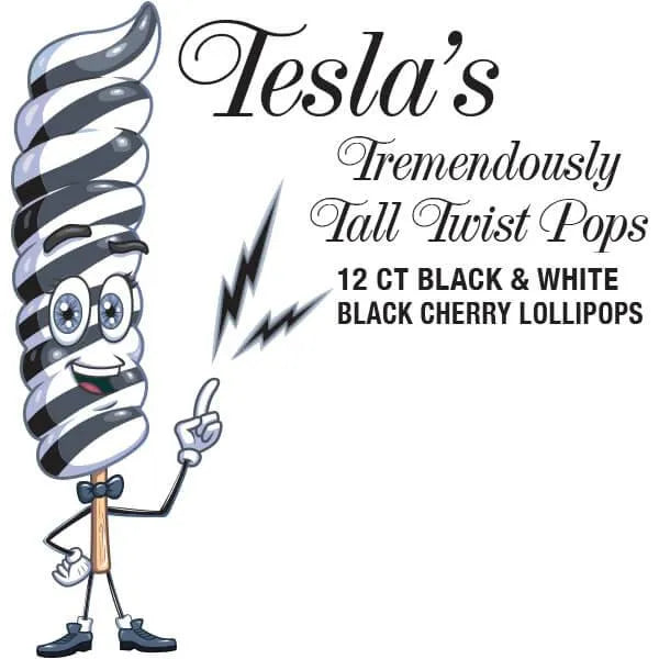 Tesla's Tremendously Tall 3-Ounce Twist Pops - Black Cherry: 12-Piece Box