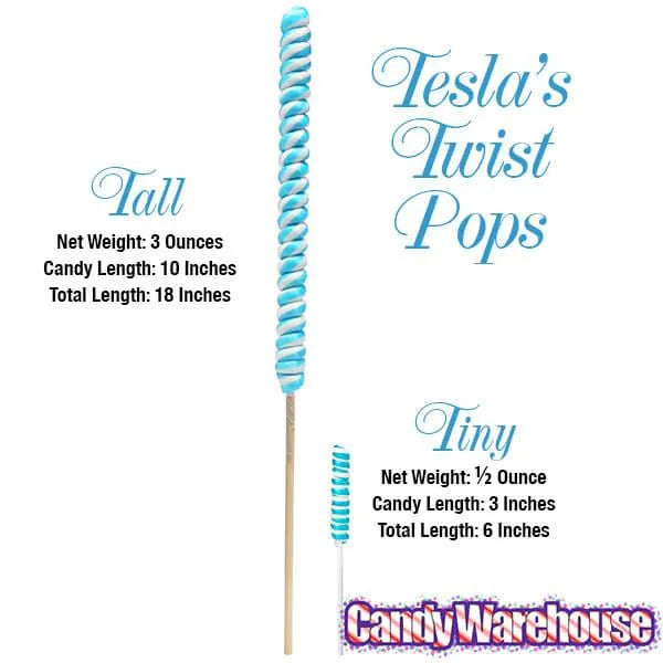 Tesla's Tremendously Tall 3-Ounce Twist Pops - Grape: 12-Piece Box