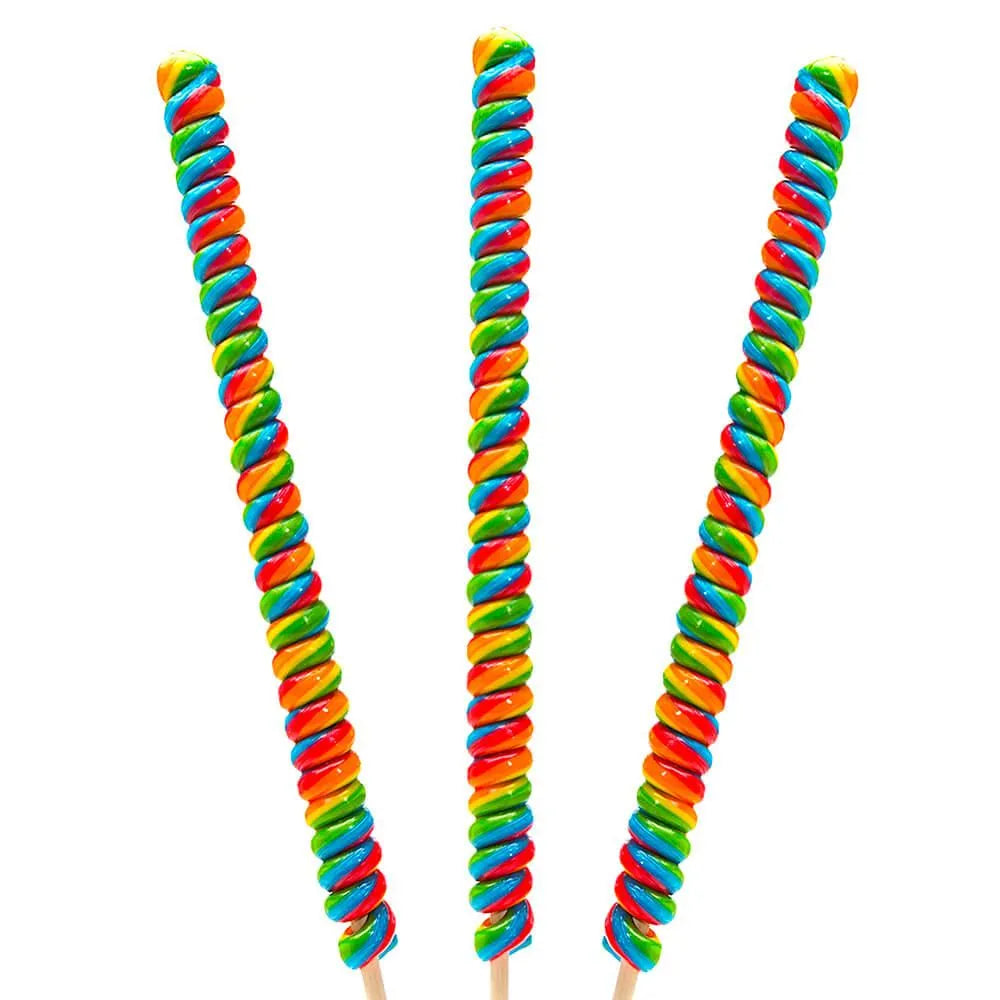 Tesla's Tremendously Tall 3-Ounce Twist Pops - Rainbow Cherry: 12-Piece Box