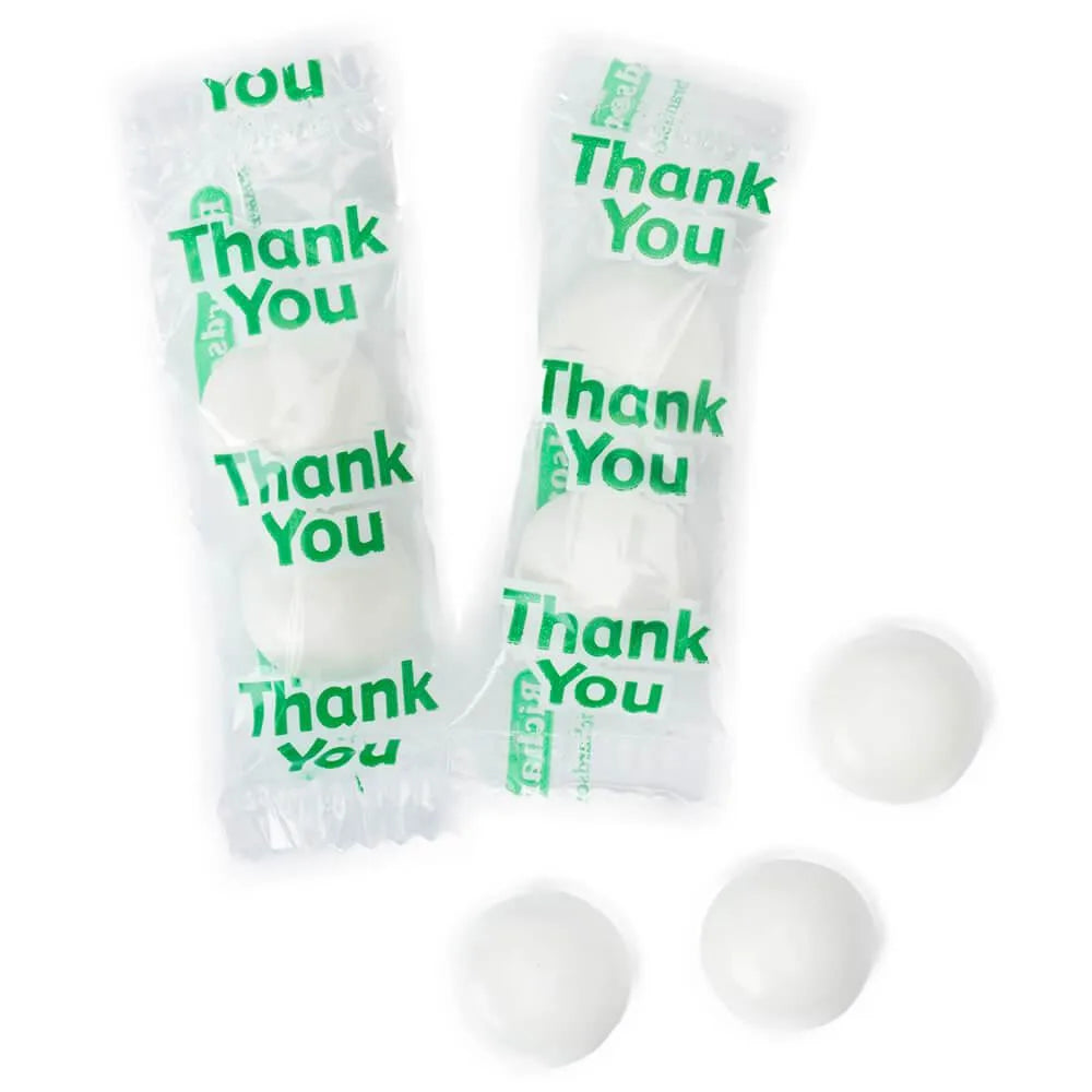 Thank You Chocolate Mints Packets - White: 1000-Piece Case