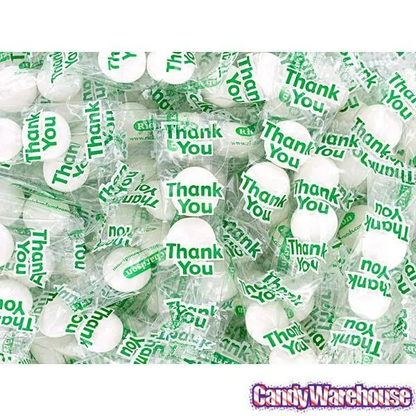 Thank You Chocolate Mints Packets - White: 1000-Piece Case