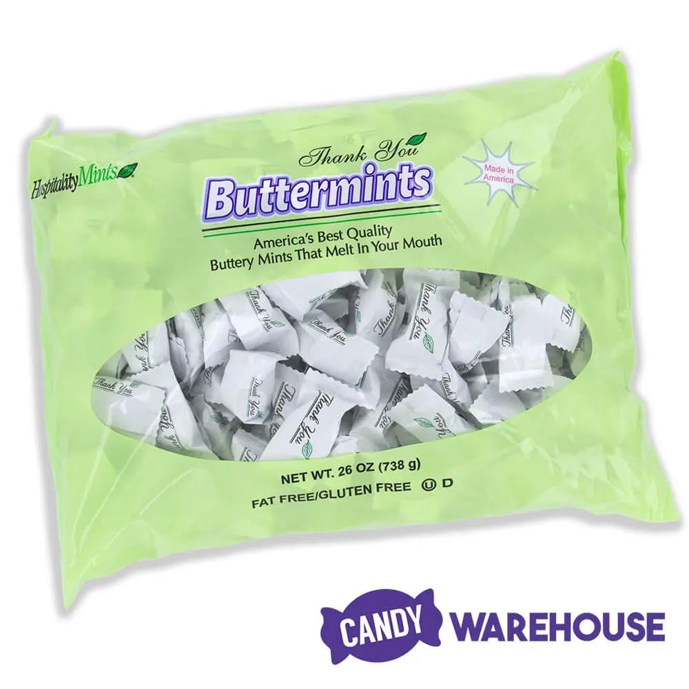 Thank You Wrapped Butter Mint Creams: 200-Piece Bag