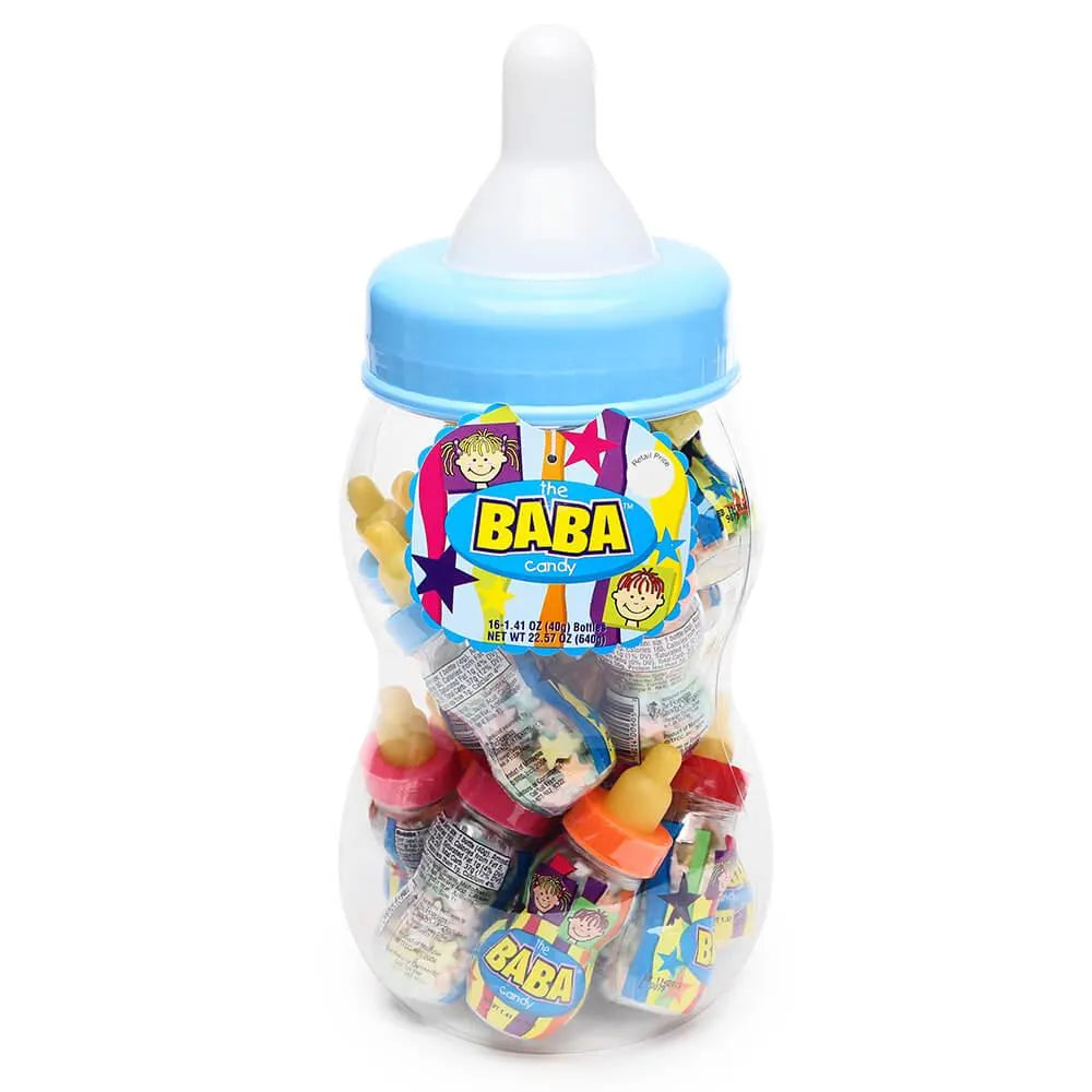 The BaBa Candy Filled Baby Bottles Jumbo Container - Blue