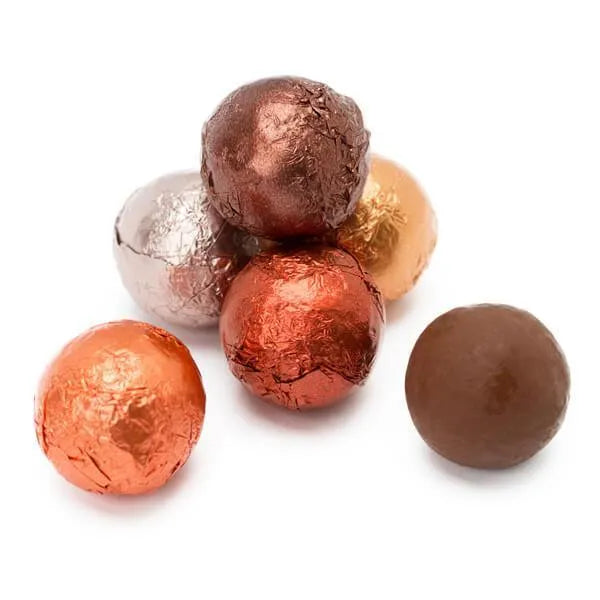 Thompson Autumn Colors Foiled Milk Chocolate Balls: 5LB Bag