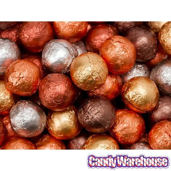 Thompson Autumn Colors Foiled Milk Chocolate Balls: 5LB Bag