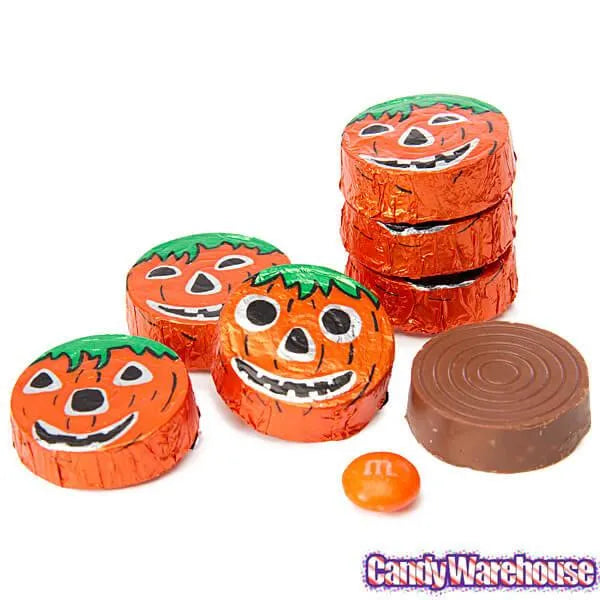 Thompson Foiled Crispy Milk Chocolate Halloween Pumpkin Discs: 5LB Bag