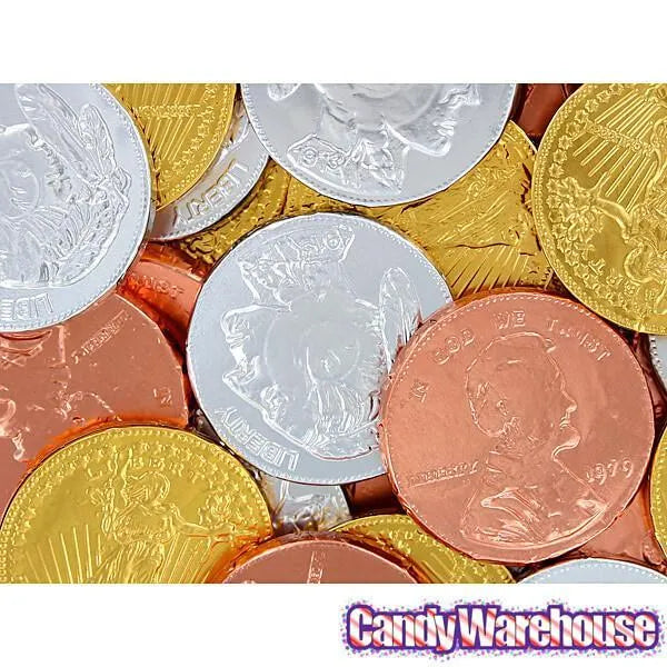 Thompson Foiled Extra Large Milk Chocolate Coins: 72-Piece Tub