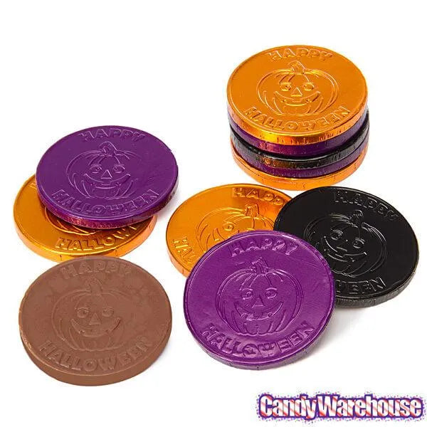 Thompson Foiled Milk Chocolate Halloween Coins: 5LB Bag