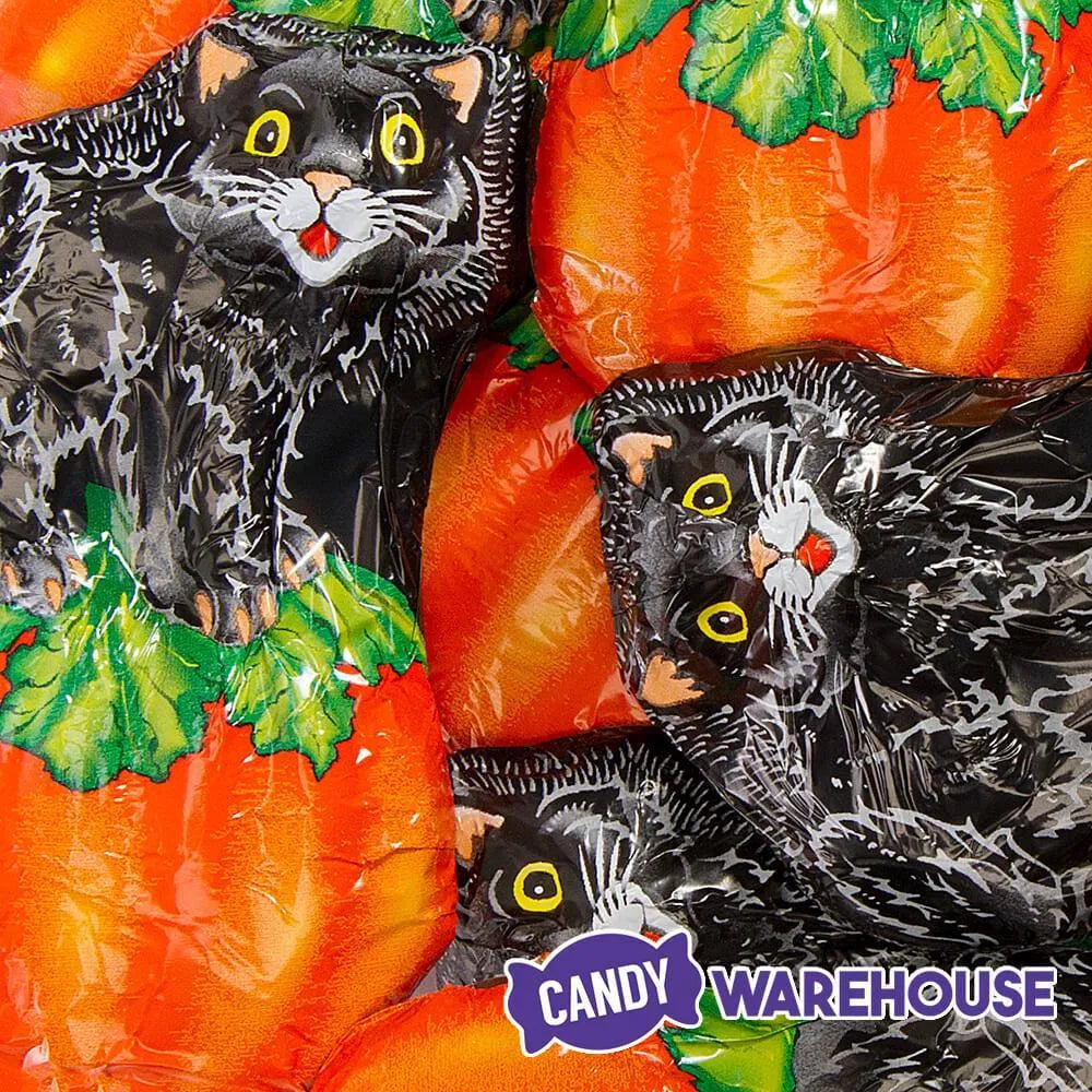 Thompson Foiled Milk Chocolate Jack-O-Kitty Cats: 24-Piece Display