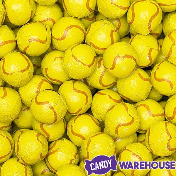 Thompson Foiled Milk Chocolate Tennis Balls: 5LB Bag