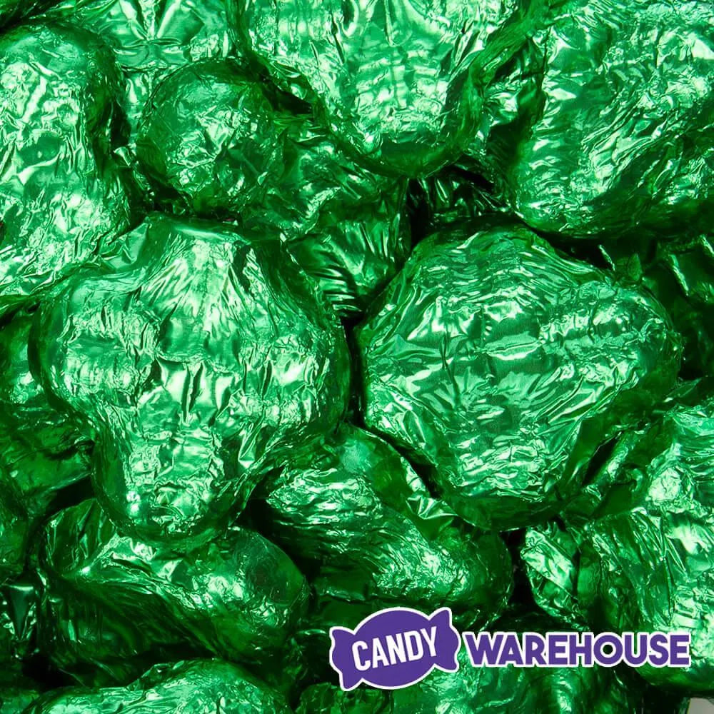 Thompson Green Foiled Milk Chocolate Shamrocks: 5LB Bag