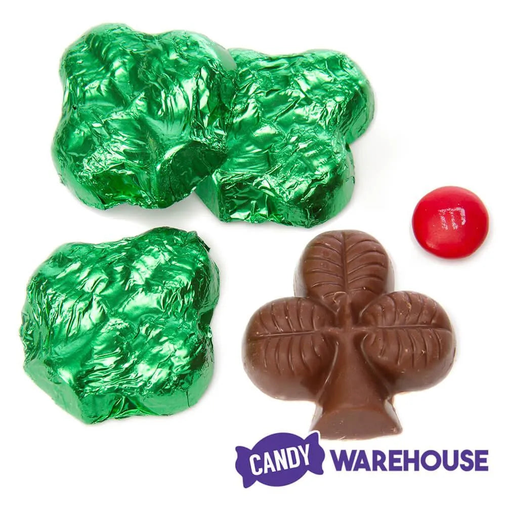 Thompson Green Foiled Milk Chocolate Shamrocks: 5LB Bag