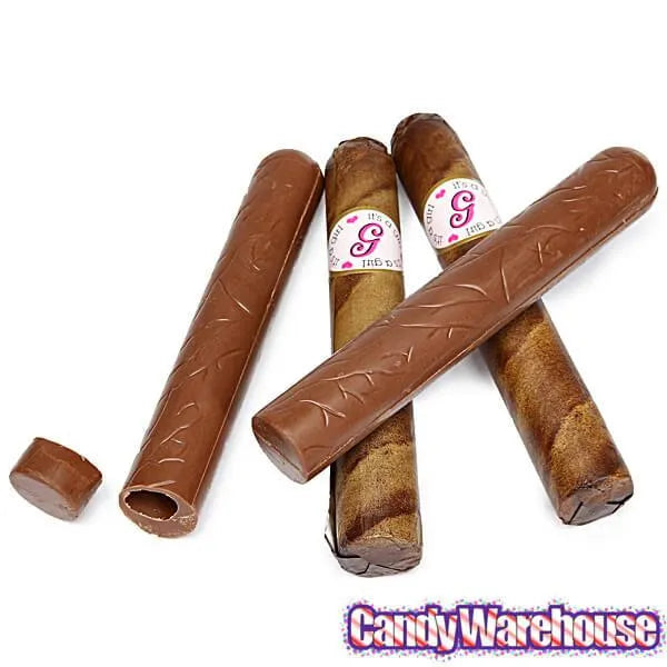 Thompson Premium Milk Chocolate Cigars - Girl: 12-Piece Box