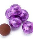 Thompson Purple Foiled Milk Chocolate Balls: 5LB Bag