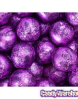 Thompson Purple Foiled Milk Chocolate Balls: 5LB Bag