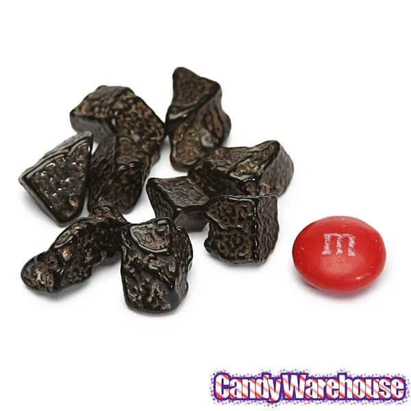 Choco Rocks Black Coal Chocolate Candy: 5LB Bag