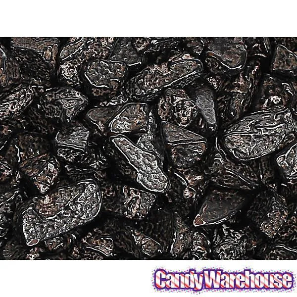 Choco Rocks Black Coal Chocolate Candy: 5LB Bag