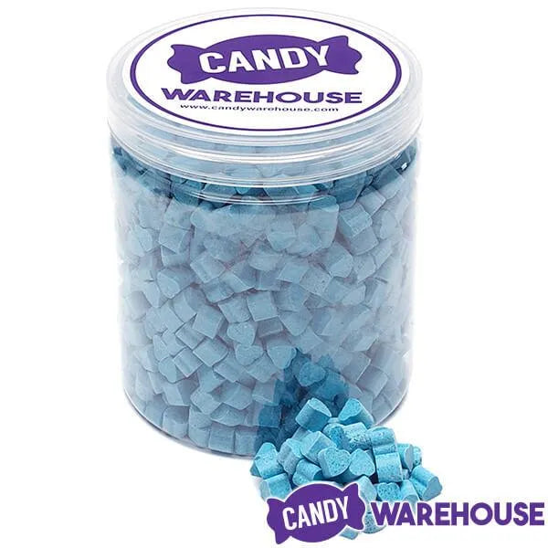 Tiny Sugar Candy Hearts - Blue: 1.5LB Jar