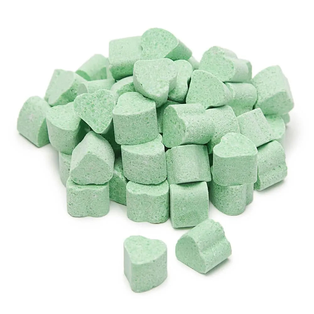 Tiny Sugar Candy Hearts - Green: 1.5LB Jar