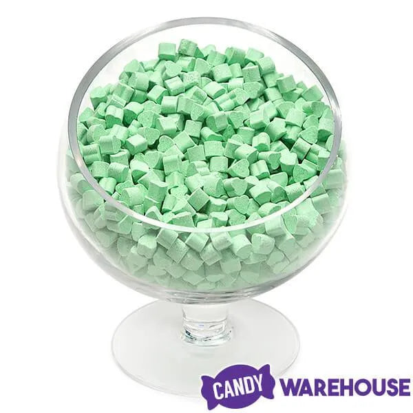 Tiny Sugar Candy Hearts - Green: 1.5LB Jar