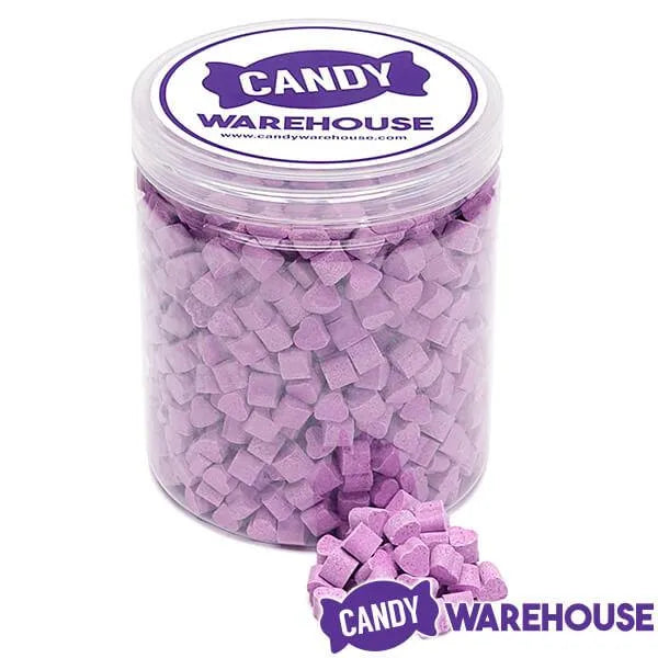 Tiny Sugar Candy Hearts - Purple: 1.5LB Jar