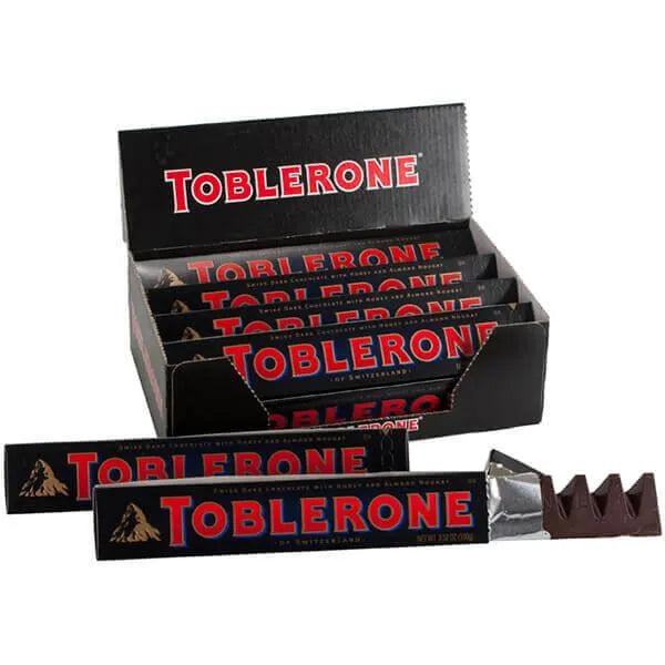 Toblerone Dark Chocolate Bars: 20-Piece Box