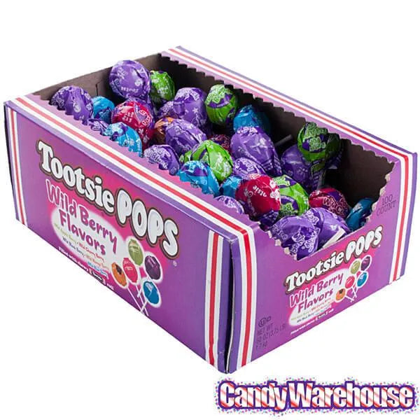 Tootsie Pops - Wild Berry Flavors Assortment: 100-Piece Box