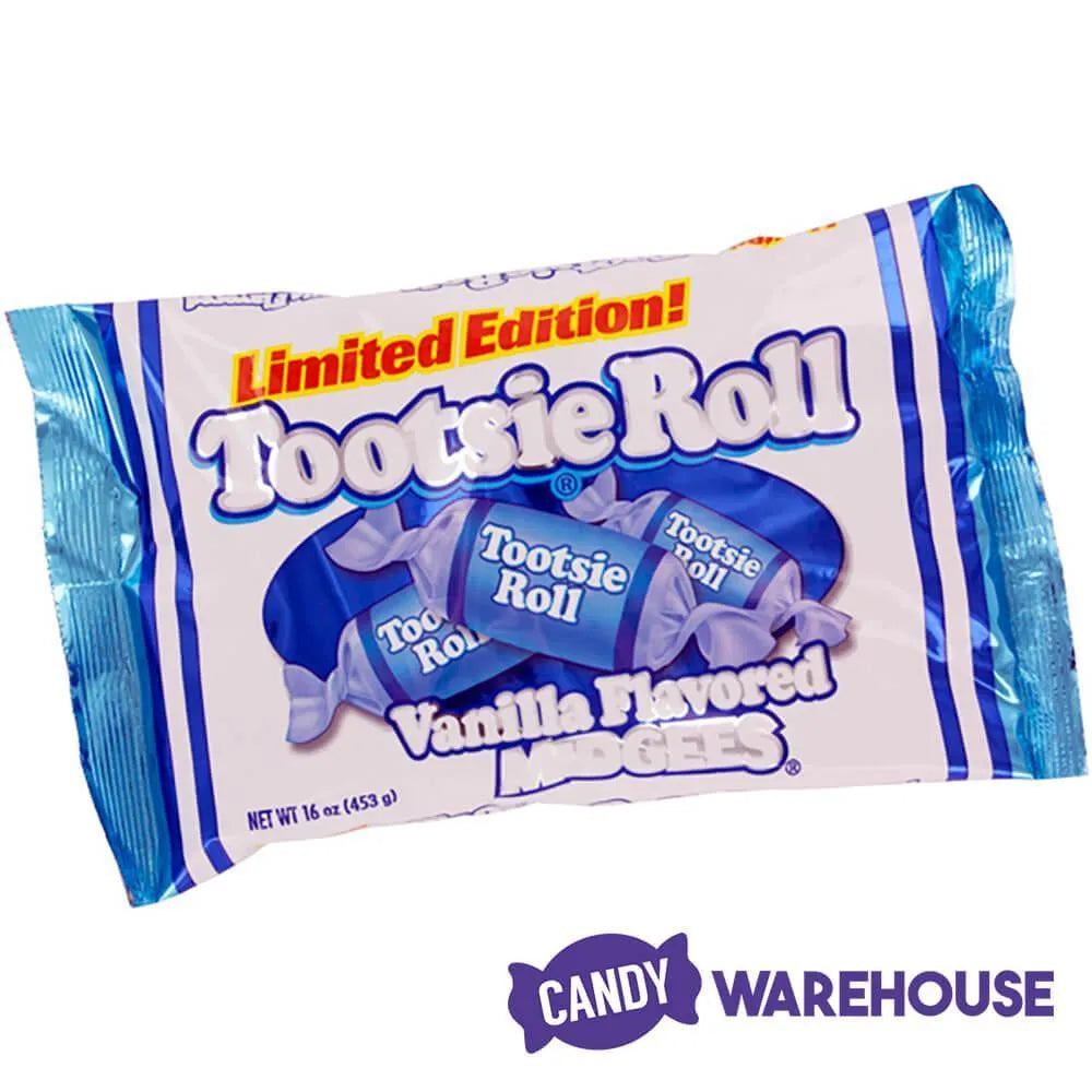 Tootsie Roll Vanilla Flavored Midgees Candy: 1LB Bag