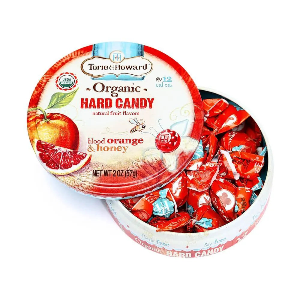 Torie and Howard Hard Candy Tins - Blood Orange & Honey: 8-Piece Box