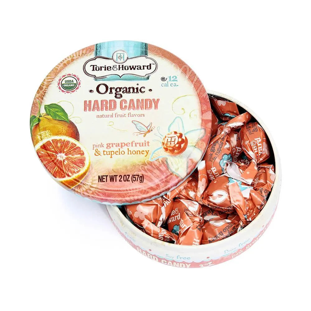 Torie and Howard Hard Candy Tins - Pink Grapefruit & Tupelo Honey: 8-Piece Box