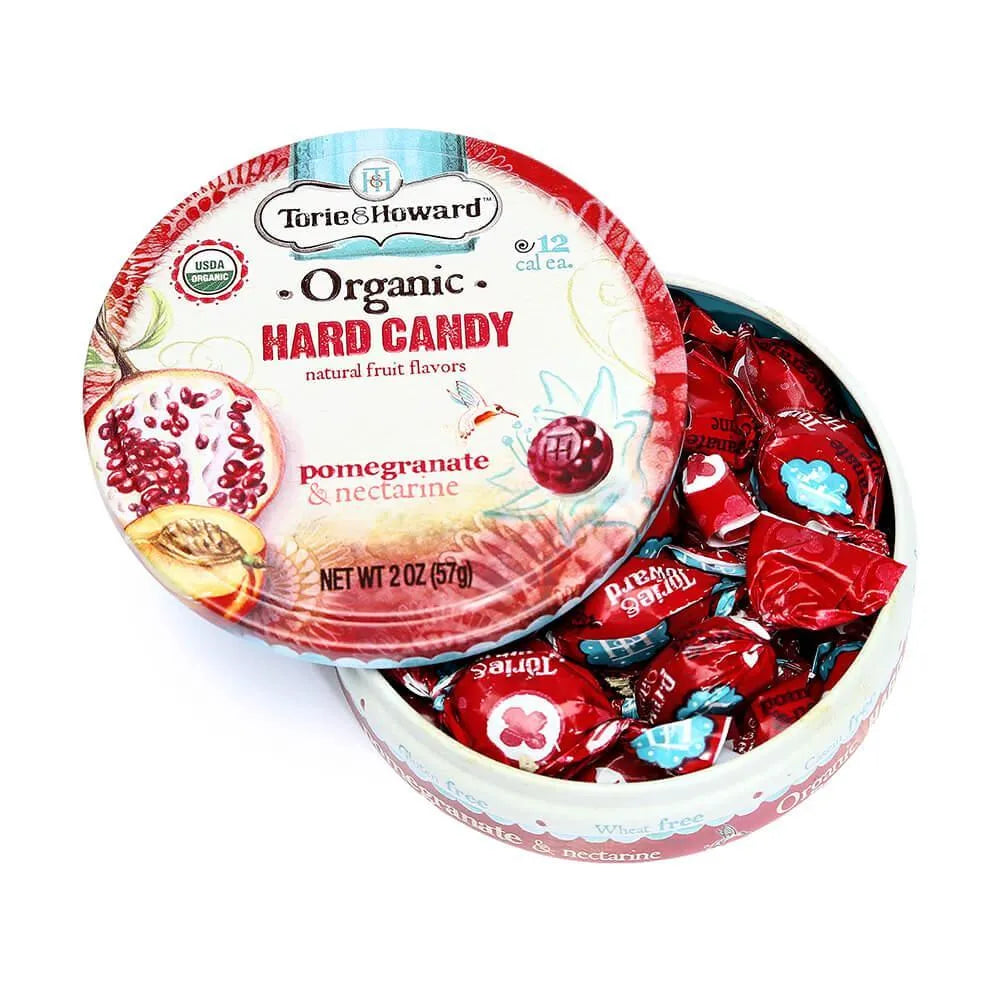 Torie and Howard Hard Candy Tins - Pomegranate & Nectarine: 8-Piece Box