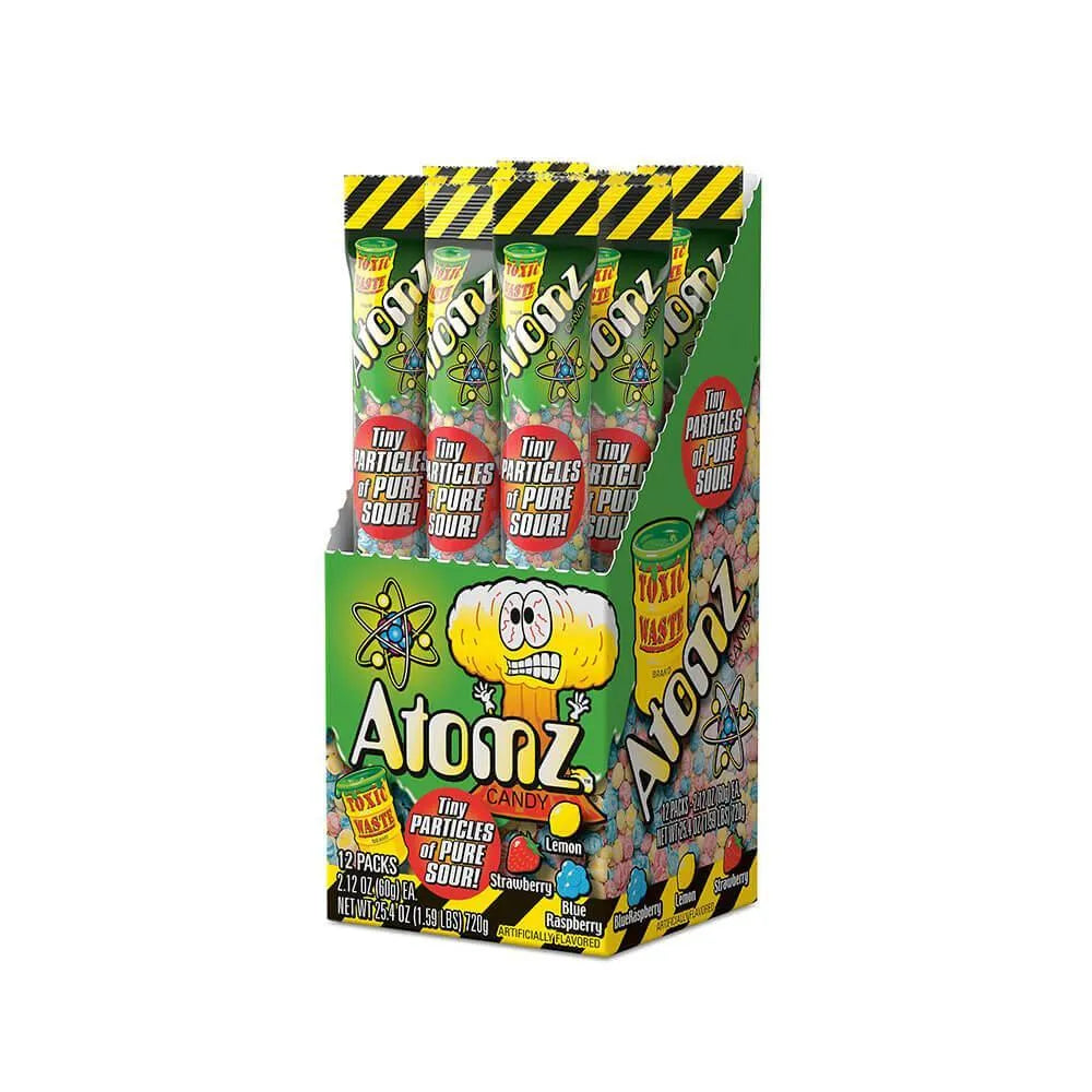 Toxic Waste Atomz Sour Candy Packs: 12-Piece Box