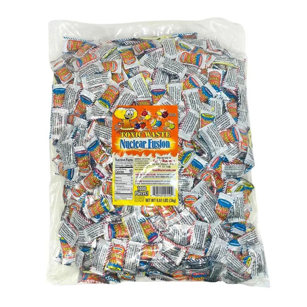 Toxic Waste Nuclear Fusion Sour Candy Packs: 1000-Piece Bag